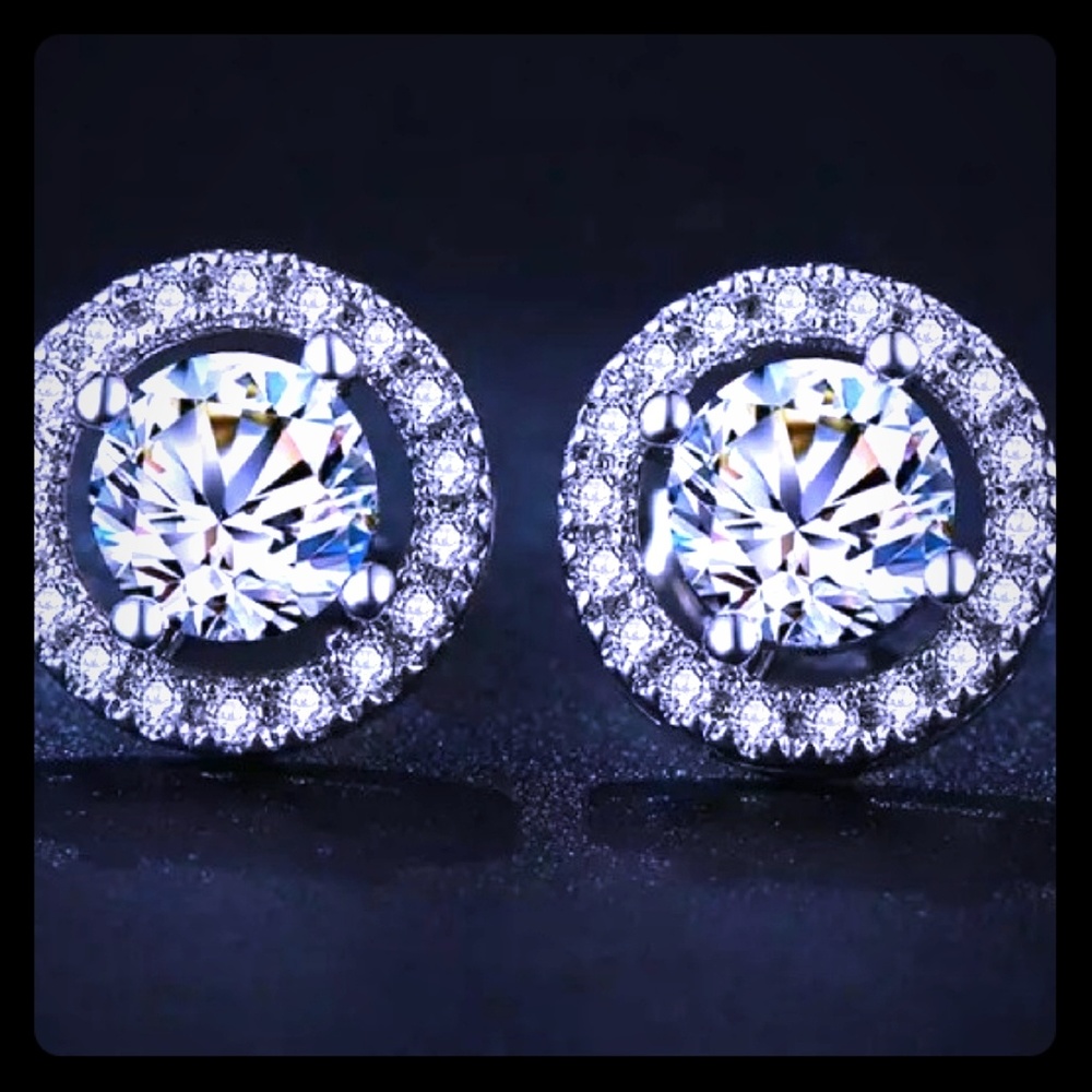 0.75 carat AAA+ Cubic Zirconia Studs